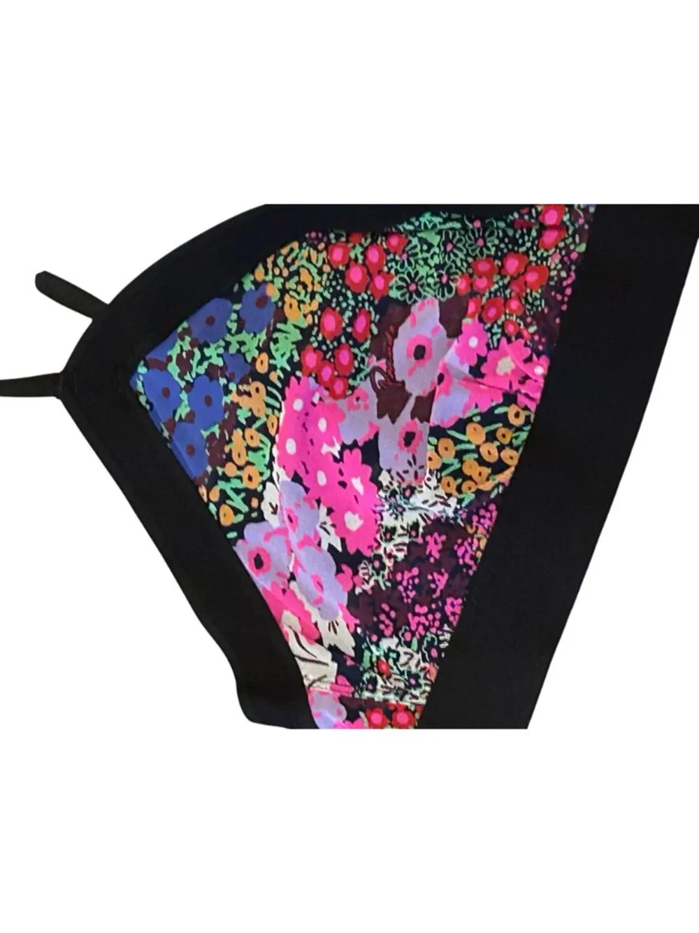Parade Plunge Bralette – 2XL, Mesh Floral, Wire‑Free, Adjustable, Semi‑Sheer